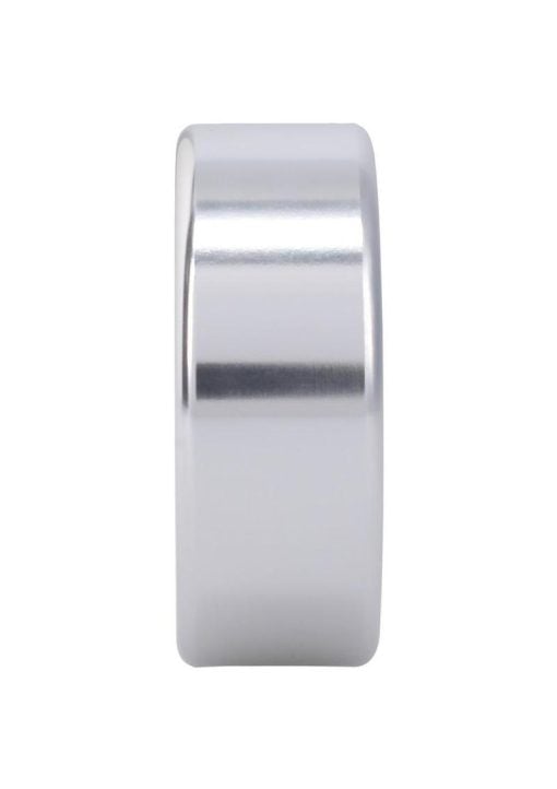 Rock Solid Brushed Alloy Aluminum Cock Ring - Large - Silver - Image 4