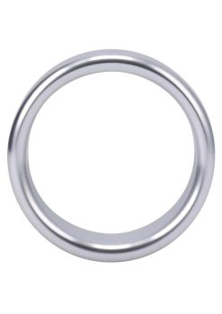 Rock Solid Brushed Alloy Aluminum Cock Ring - Medium - Silver