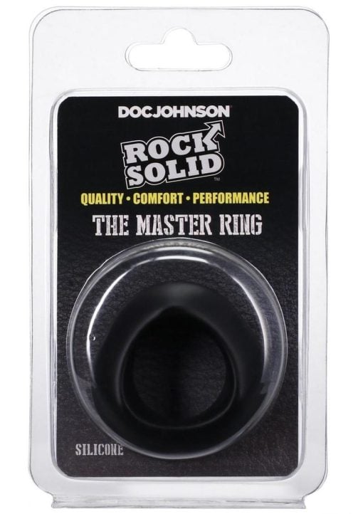 Rock Solid The Master Ring Silicone Cock Ring - Black - Image 2