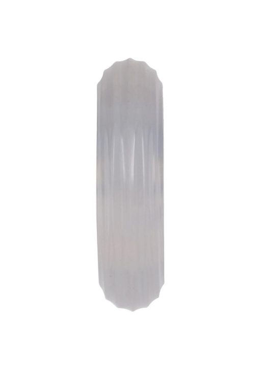 Rock Solid Ribbed Donut Silicone Cock Ring - Clear - Image 4