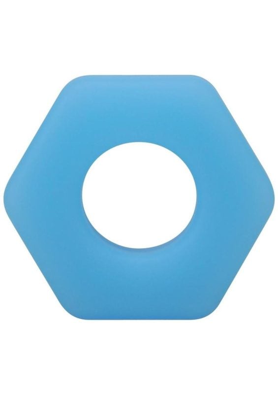 Rock Solid The Cog Silicone Cock Ring - Blue