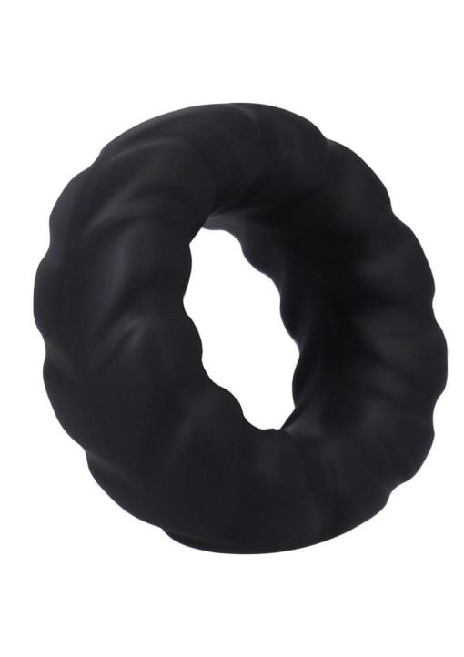 Rock Solid Fat Tire Silicone Cock Ring - Black - Image 3