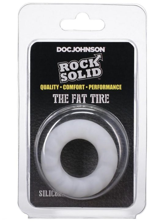 Rock Solid Fat Tire Silicone Cock Ring - White - Image 2