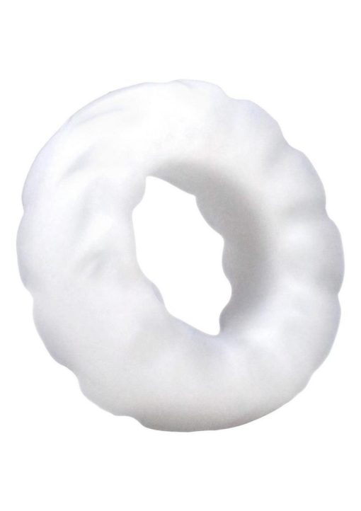 Rock Solid Fat Tire Silicone Cock Ring - White - Image 4