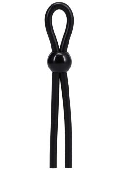 Rock Solid The Lasso Single Lock Adjustable Silicone Cock Tie - Black