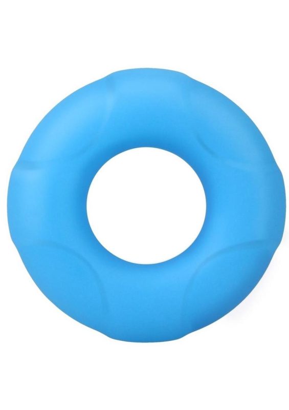 Rock Solid Lifesaver Glow in the Dark Silicone Cock Ring - Blue