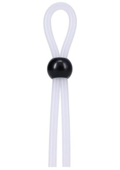 Rock Solid The Lasso Single Lock Adjustable Silicone Cock Tie - White