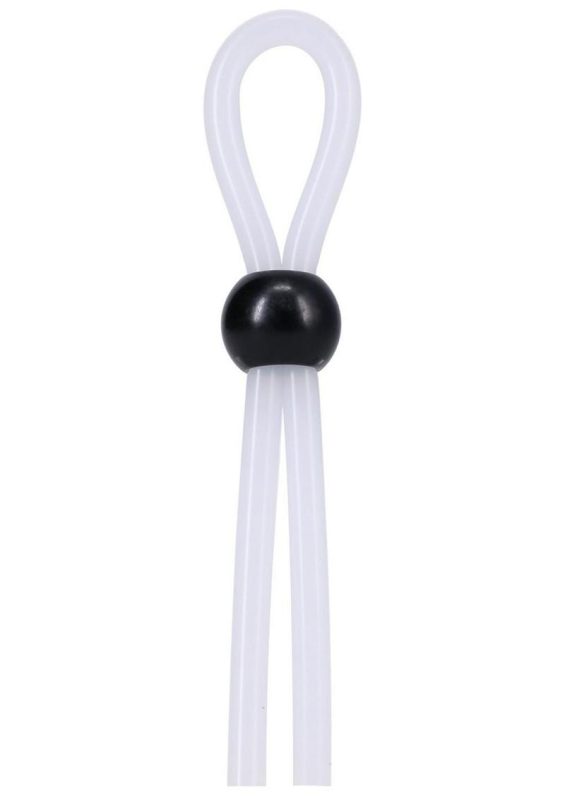 Rock Solid The Lasso Single Lock Adjustable Silicone Cock Tie - White