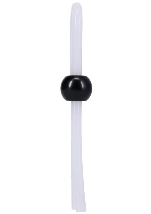 Rock Solid The Lasso Single Lock Adjustable Silicone Cock Ring - White - Image 4