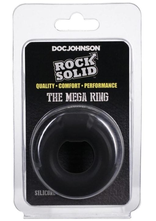 Rock Solid The Mega Ring Silicone Cock Ring - Black - Image 2