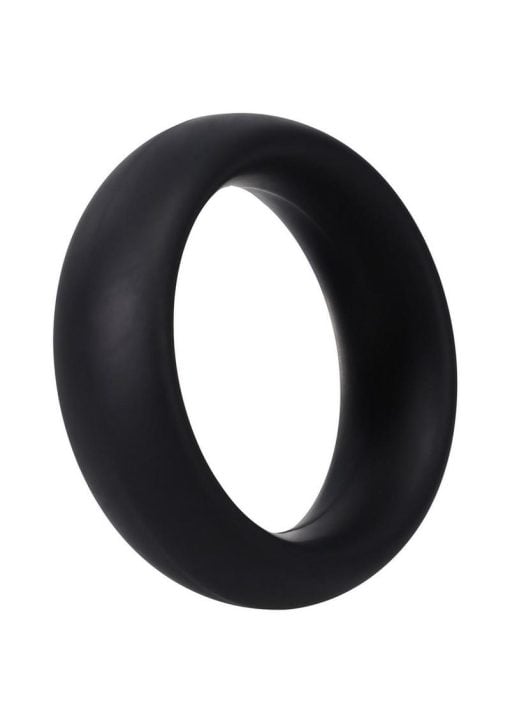 Rock Solid The Silicone Collar Cock Ring - Small - Black - Image 3