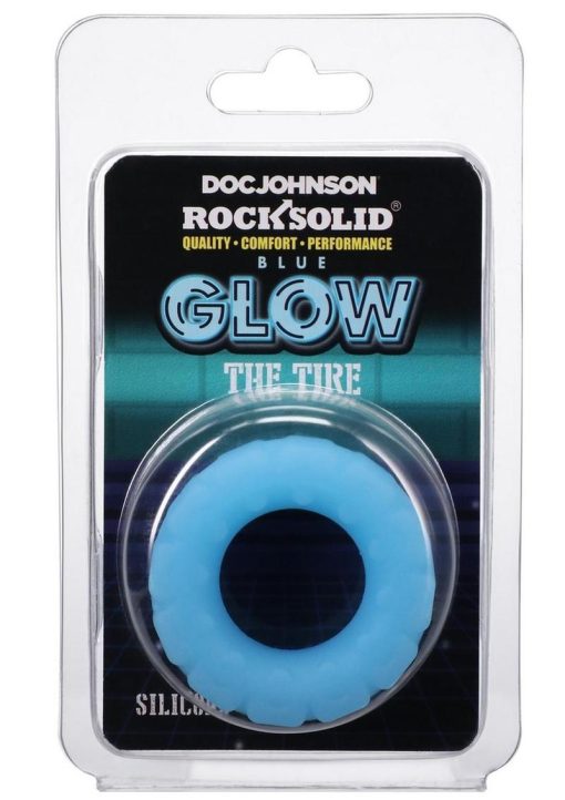 Rock Solid The Tire Silicone Glow in the Dark Cock Ring - White - Image 2