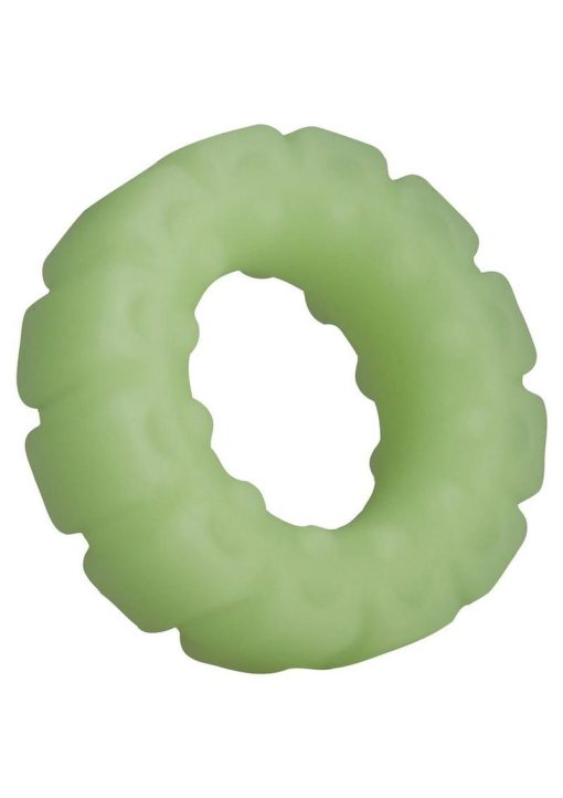 Rock Solid The Tire Silicone Glow in the Dark Cock Ring - Green - Image 3