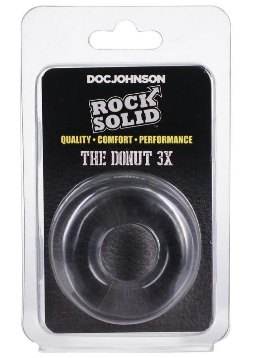 Rock Solid The 3X Donut Cock Ring - Clear - Image 2