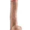 Dr. Skin Silver Collection Mr. Savage Dildo with Balls and Suction Cup 11.5in - Vanilla