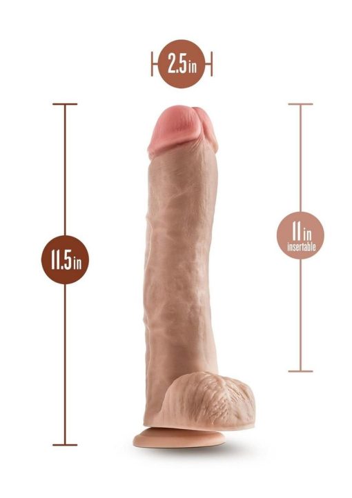 Dr. Skin Silver Collection Mr. Savage Dildo with Balls and Suction Cup 11.5in - Vanilla - Image 3