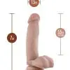 Dr. Skin Silver Collection Mr. Mark Dildo with Balls and Suction Cup 7in - Vanilla - Image 3