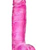 B Yours Plus Big N` Bulky Realistic Dildo with Suction Cup - Pink