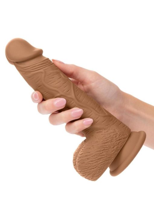 Silicone Studs Dual Density with Suction Cup Base 6.25in - Chocolate - Image 4