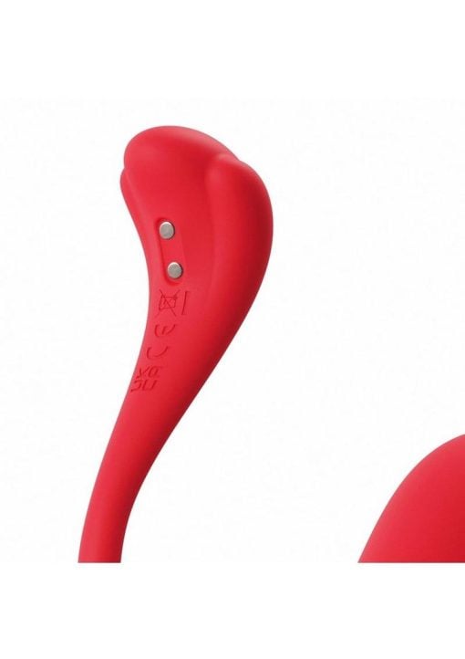 Svakom Phoenix Neo 2 Interactive Rechargeable Silicone Vibrator with Remote Control - Red - Image 4