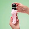 Ocean Silicone Deluxe Vibrator with Clitoral Stimulator -  Baby Rose Pink - Image 3