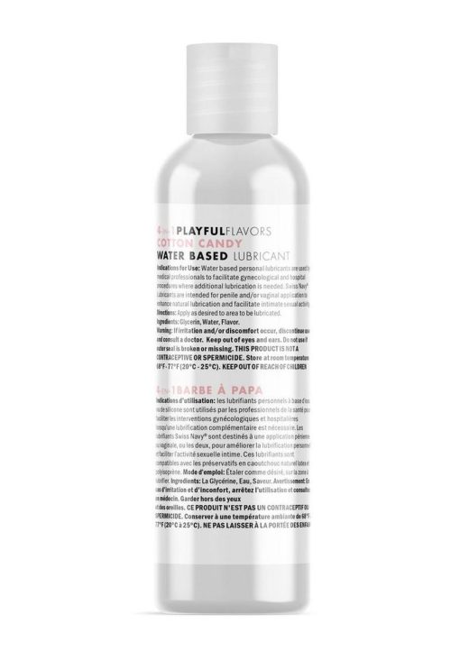 Swiss Navy 4 In 1 Flavored Lubricant 1oz - Cotton Candy - Image 2
