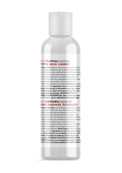 Swiss Navy 4 In 1 Flavored Lubricant 1oz - Poppin Wild Cherry - Image 2