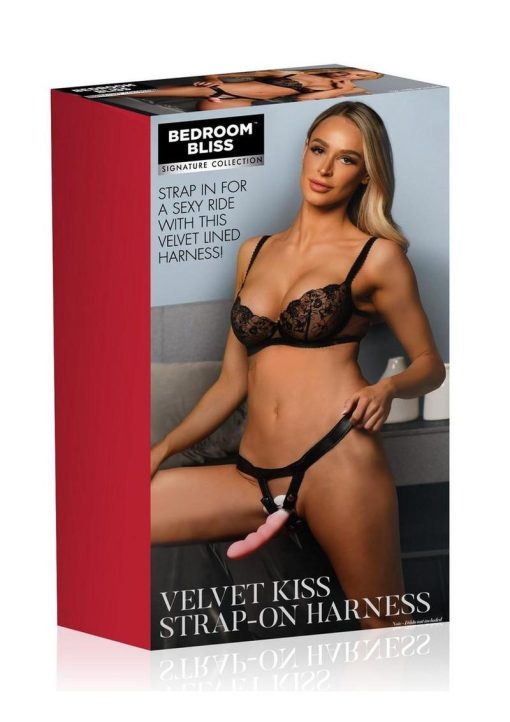 Bedroom Bliss Velvet Kiss Strap-On Harness - Black - Image 2