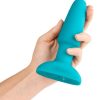 B-Vibe Rimming Plug 2 Rechargeable Silicone Anal Plug - Teal - Image 4