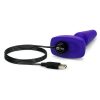 B-Vibe Trio Plug Rechargeable Silicone Anal Plug with Remote Control - Purple - Image 3