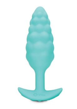 B-Vibe Bump Textured Rechargeable Silicone Anal Plug - Mint Green