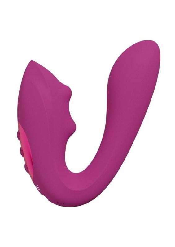 Vive Yuki Rechargeable Dual Motor G-Spot Vibrator with Massaging Beads - Pink