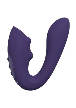 Vive Yuki Rechargeable Dual Motor G-Spot Vibrator with Massaging Beads - Purple