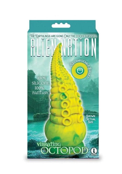 Alien Nation Octopod Silicone Rechargeable Vibrating Creature Dildo - Yellow - Image 2