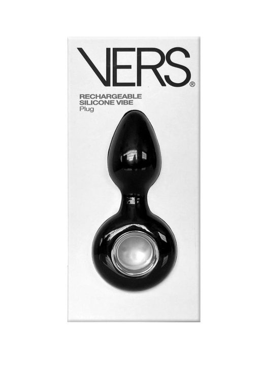 Vers Plug Vibrating Rechargeable Silicone Anal Plug - Black - Image 2