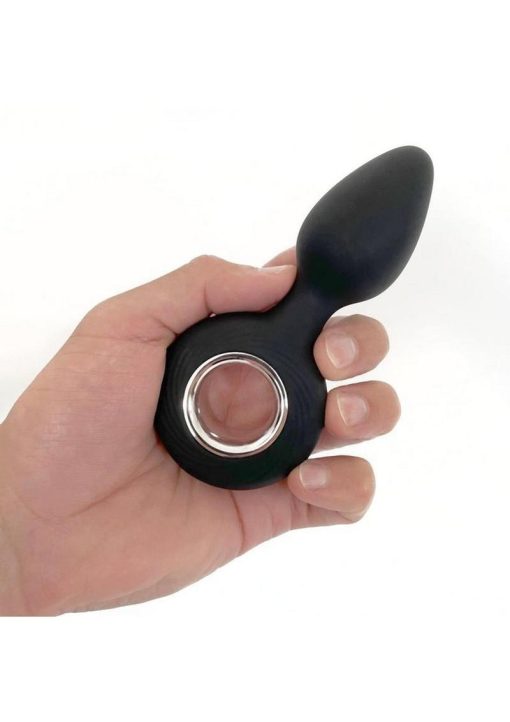 Vers Plug Vibrating Rechargeable Silicone Anal Plug - Black - Image 3