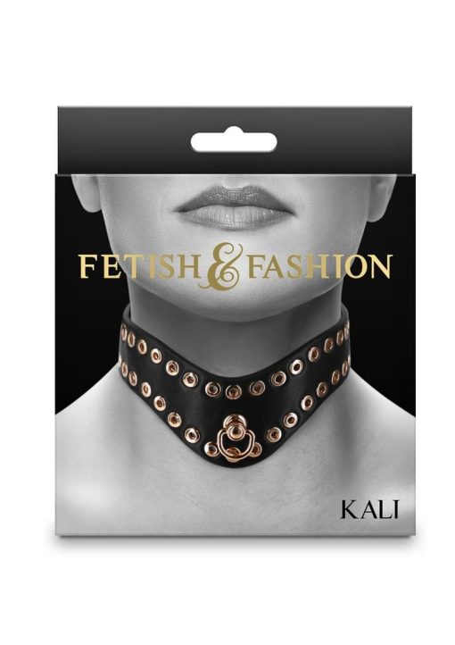 Fetish and Fashion Kali Collar - Black/Gold - Image 2