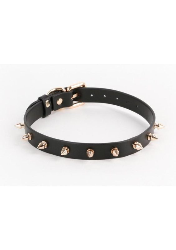 Fetish and Fashion Medusa Collar - Black/Gold