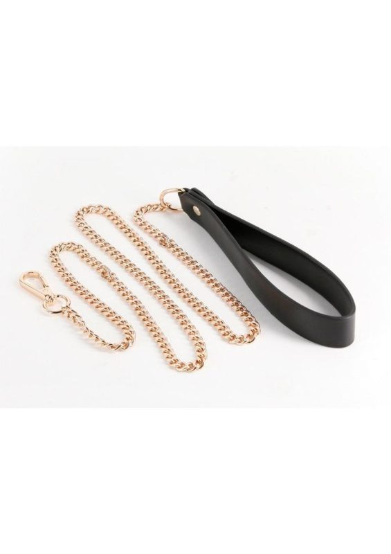 Fetish and Fashion Nyx Leash - Black/Gold