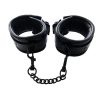 Padded Leather Ankle Cuffs - Black - Image 2