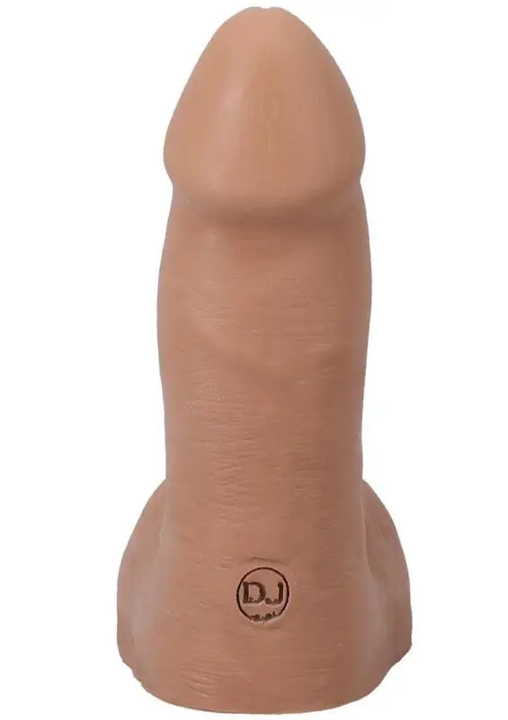 The Realistic Cock with Balls Ultraskyn Removable Vac-U-Lock Suction Cup 5in - Caramel