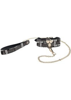 Ouch! NY Collection Collar with Leash - Black