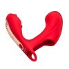 Bloomgasm Rose Touch Pulsing Rechargeable Silicone Finger Vibrator - Red - Image 3