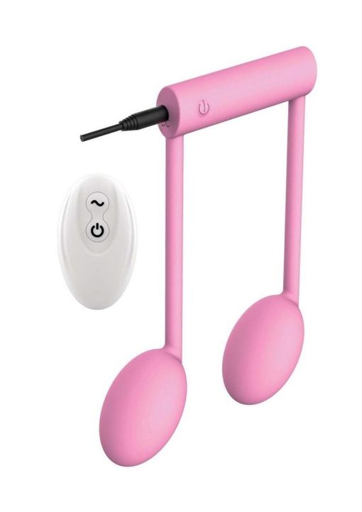 The Beat Rechargeable Silicone Note Vibrator - Pink - Image 4