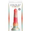 Colours Stacked Silicone Dildo 6in - Red/Gold