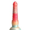Colours Stacked Silicone Dildo 6in - Red/Gold