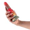 Colours Stacked Silicone Dildo 6in - Red/Gold - Image 3