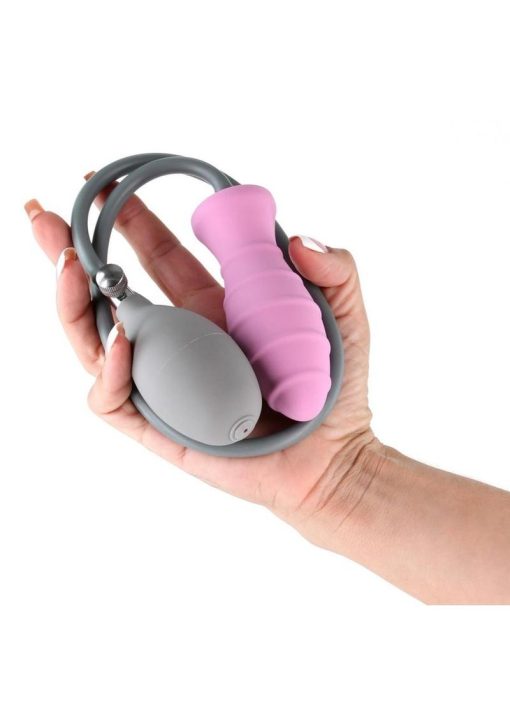 Inya InflataPlay Silicone Inflatable Anal Plug - Pink - Image 3