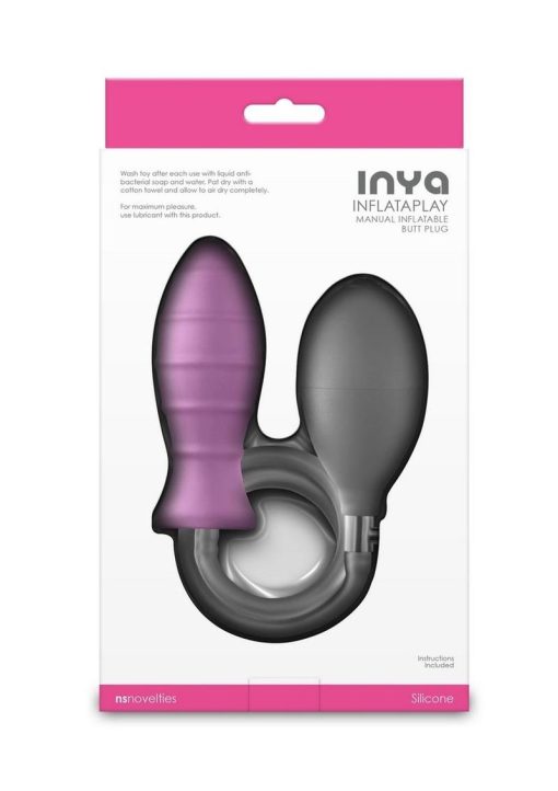 Inya InflataPlay Silicone Inflatable Anal Plug - Pink - Image 4