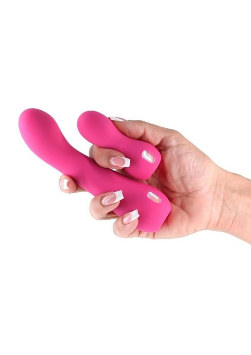Inya Couplet Rechargeable Silicone Vibrators (2pc Set) - Pink - Image 3